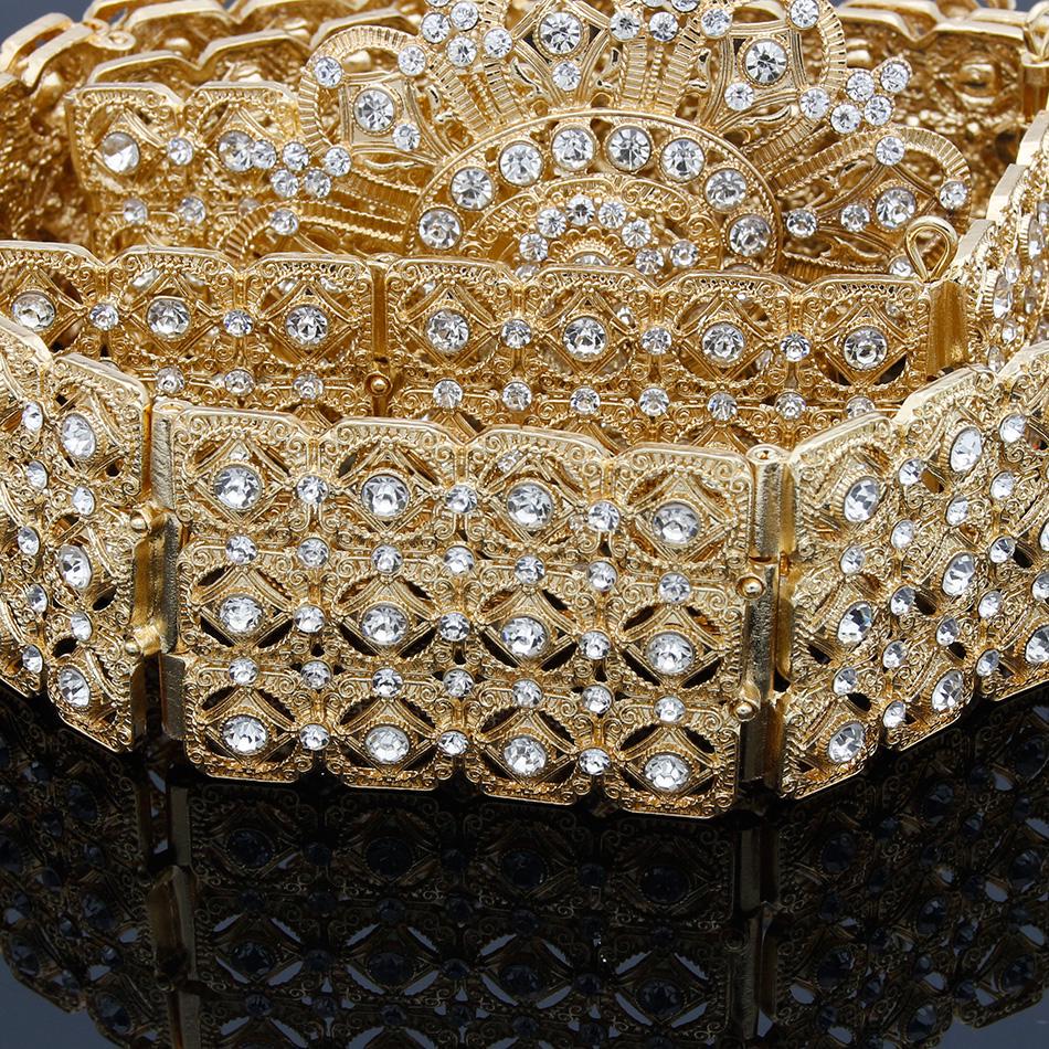 Женский пояс золотого цвета, металлическая поясная цепочка со стразами, свадебные украшения с цветком