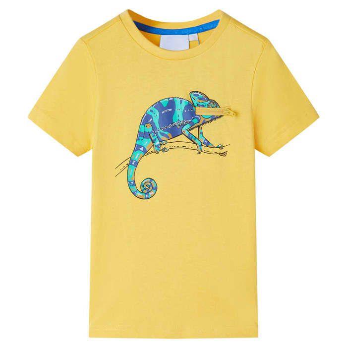 T-shirt pour enfants avec manches courtes ocre clair 92/104/116/128/140