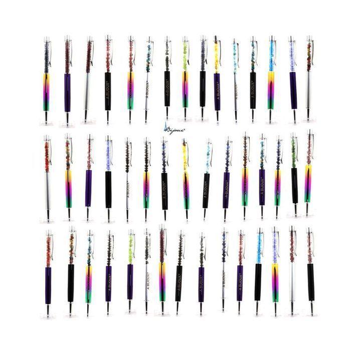 Pierres et Minéraux. Stylo minéraux Spinelle brut Tanzanie. Couleur Rose.