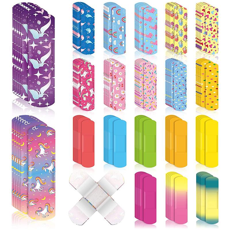 Водостойкие дышащие милые мультяшные пластыри для гемостаза, клейкие повязки, аптечка первой помощи для детей