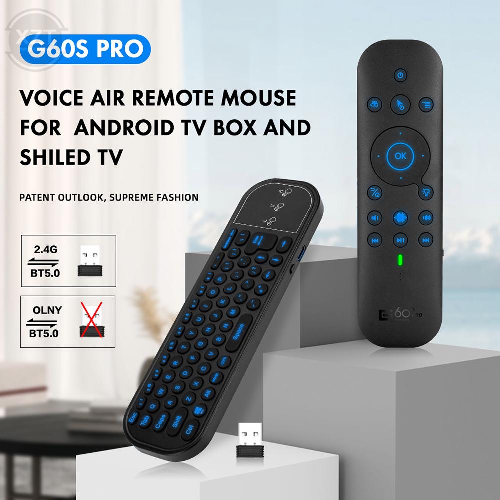 G60S Pro Беспроводная воздушная мышь с голосовым управлением BT5.0 2.4G Bluetooth Двухрежимный ИК-обучаемый с подсветкой для компьютера ТВ-приставки ПК