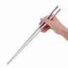 Buyer Star Stainless Steel Chopsticks for Cooking and Frying, 36cm Long, Made of 18-8 Stainless Steel, Square Shape, Stable, Hygienic, Easy To Clean,