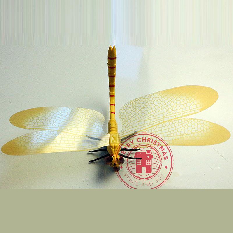 14Cm 3D Simulation Dragonfly Home Decoration Creative Crafts Decal Bottle Gardening Decor Baby Birthday Party Room Wall Stickers
