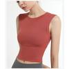 Женский однотонный сексуальный спортивный топ для йоги без рукавов