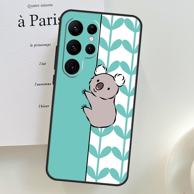 Cartoon Painting Animal Koala Case For Samsung Galaxy S26 Ultra S25 S24 S22 S21 S23 Ultra Plus S10 S20 S25 FE Phone Cover