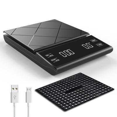 3 кг/6,6 фунта электронные весы для капельного кофе многофункциональные точные пищевые весы со светодиодным экраном умные кухонные весы для выпечки