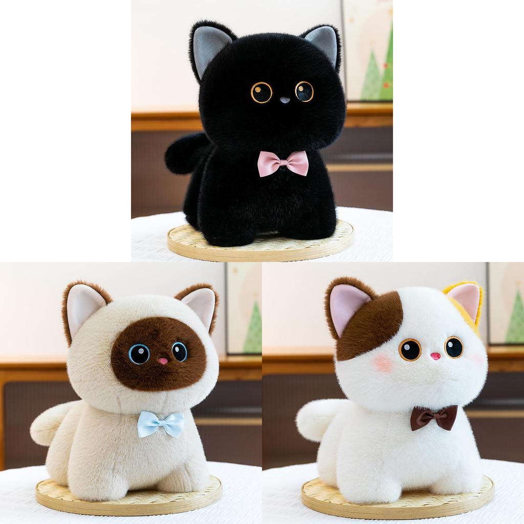 Cute Black Cat Plushie With Pp Filling For Teens And Adults Comfort