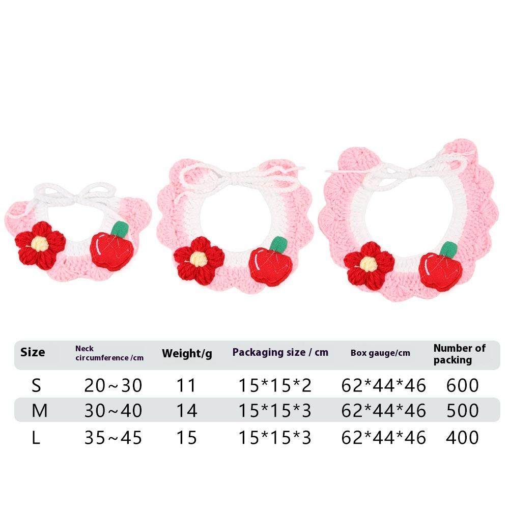 Cat Dog Knit Scarf Hat Adjustable Warm Pet Bib Pendant Cute Drool Bandana for Winter Christmas Pet Items Cat Accessories Pet