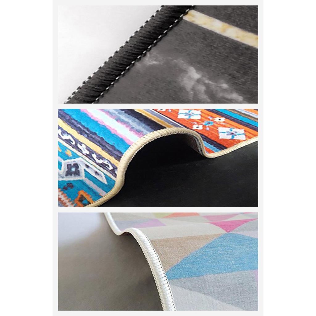 Декоративный нескользящий ковер с винтажным узором для гостиной, особый дизайн, тонкий, моющийся ковер