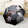 Elvis Customizable Name Umbrella Outdoor Automatic Umbrella Compact Durable 8-Rib Foldable Design for Women/Men Stylish Accessory