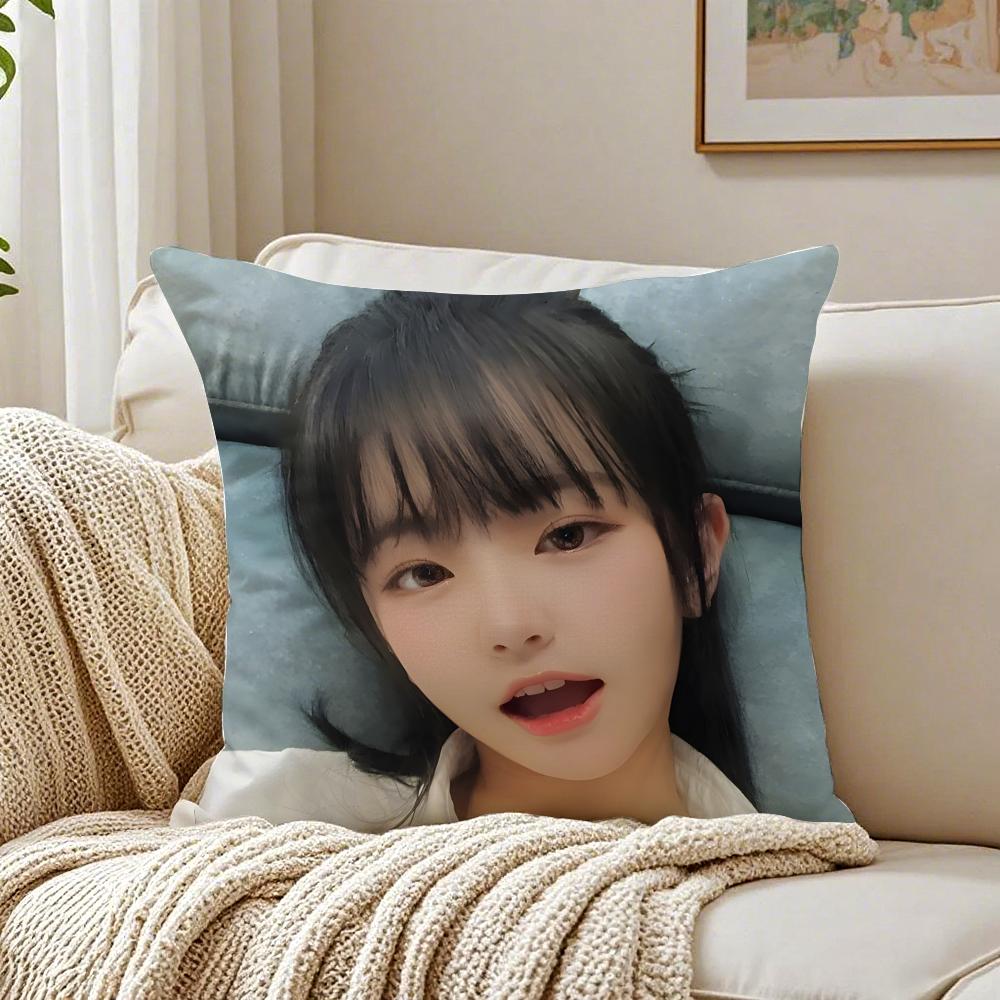 Idol Kpop QWER CChodan Cushion Cover Pillowcase Antidustmite living Room Sofa Decor Cushion Room