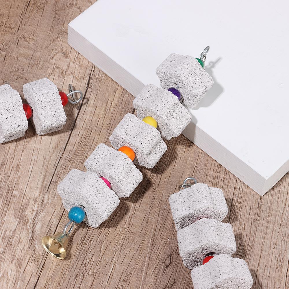 Home Pet Supplies Tearing Bird Chew Toy Hanging Block Chewing Mineral Parrot Grinding Stone