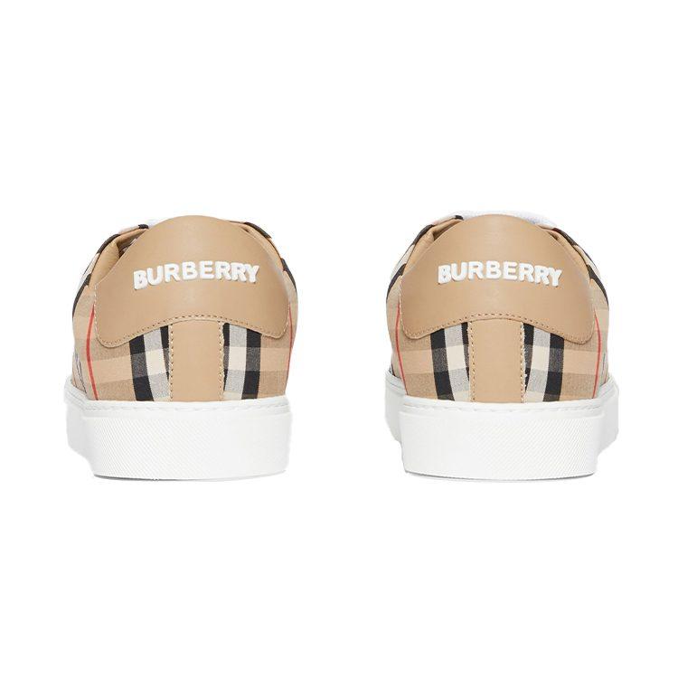 Burberry Винтажные клетчатые кожаные кроссовки женские 80388661