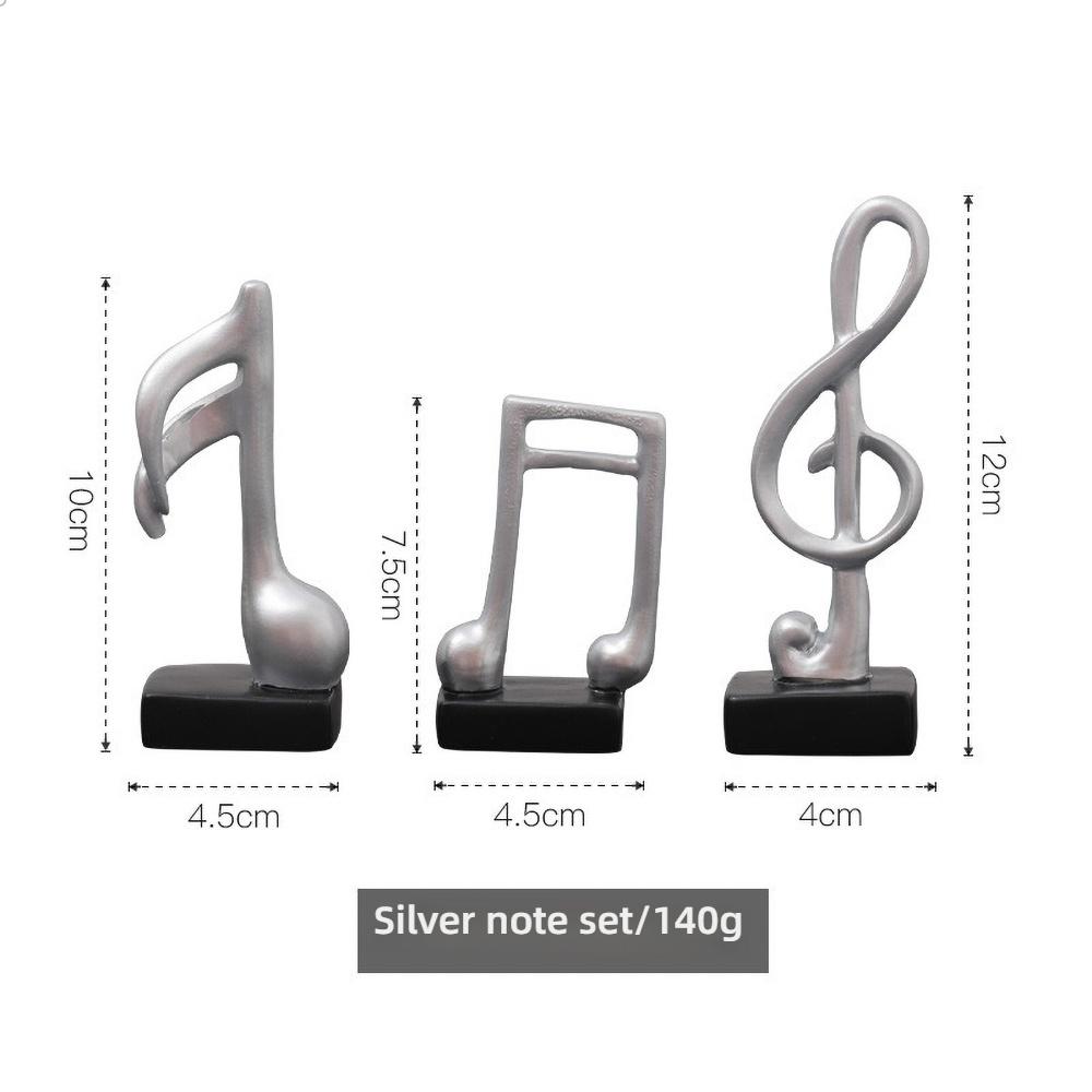 3 Pcs Mini Gold Leaf Note Resin Ornaments - Handmade Shooting Props for Photography, Tiny Desk Decor