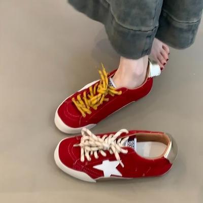 Версия из коровьей кожи~ Универсальные модные кроссовки для тренировок в немецком стиле на шнуровке с глубоким вырезом, женские из натуральной кожи, в стиле ретро, колледж, на плоской подошве, спортивные и повседневные