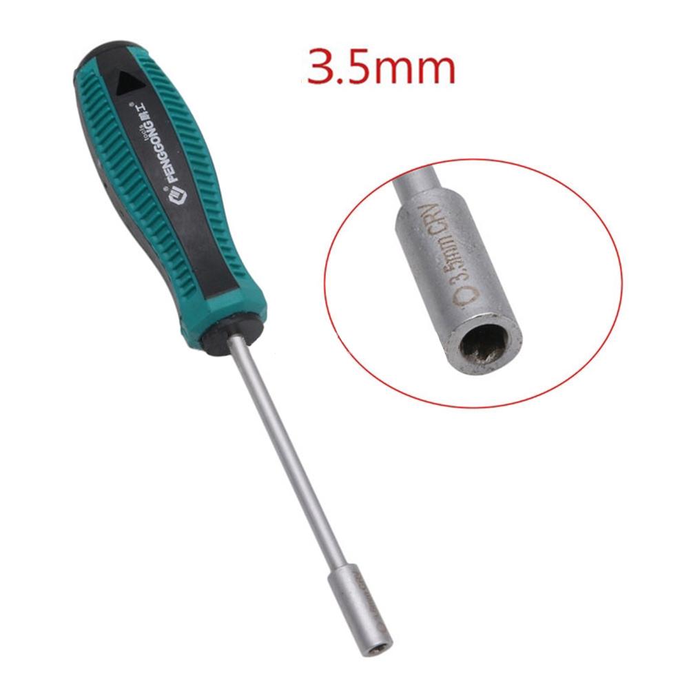 Metal Anti-slip Handle Hex Nut Key Wrench Nutdriver Socket Driver Screwdriver