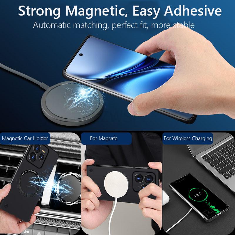 Безрамный магнитный чехол Magsafe Slim для Realme GT7 Pro GT7Pro 5G Wireless Charging Hard Back Cover