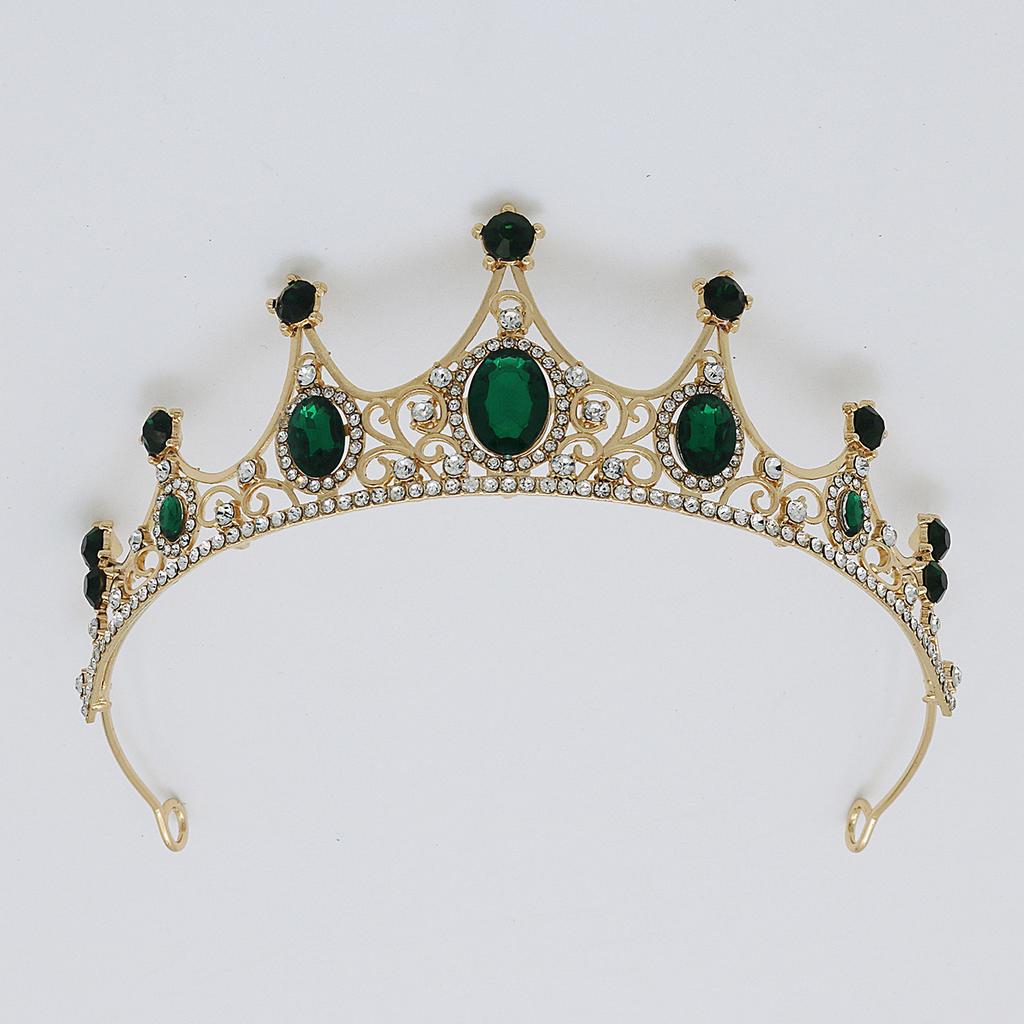 Свадебные аксессуары для волос Свадебный головной убор Сплав Цветной бриллиант Легкая роскошь Ретро Простая стразовая корона Гальванопокрытие Банкетная корона