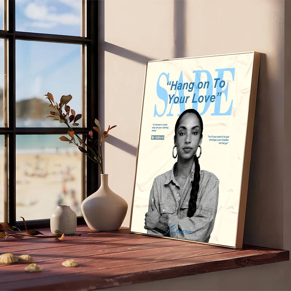 Известная певица Sade Винтажная серия Качественные отпечатки и плакаты Водонепроницаемая бумага Наклейки Плакаты и наклейки для кофейни и бара