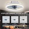IRALAN Modern Ceiling Fan with Light Silent LED Ceiling Fan Light with Remote Control Lamps for Room Restaurant Home Appliance