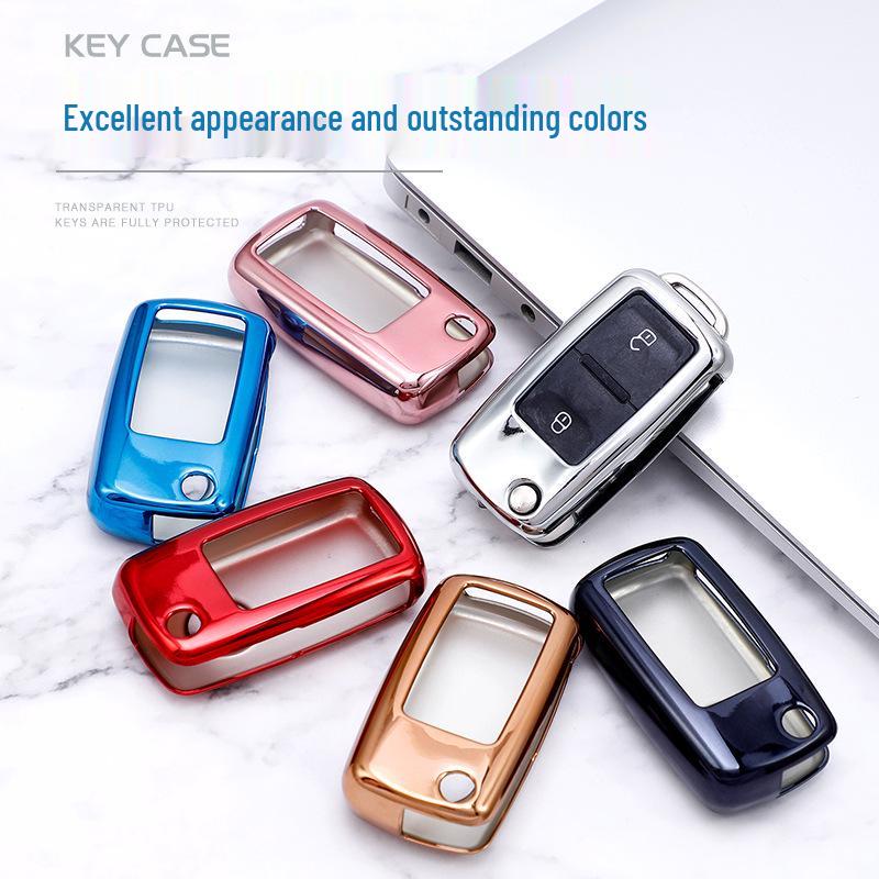 Чехол для ключа Volkswagen для Lavida, Bora, Tiguan, Santana, Sagitar, Lamando, Jetta - Получехол с пряжкой