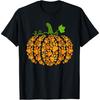 Cute Autumn Fall Pumpkin Dog Cat Paw Print Halloween T-Shirt
