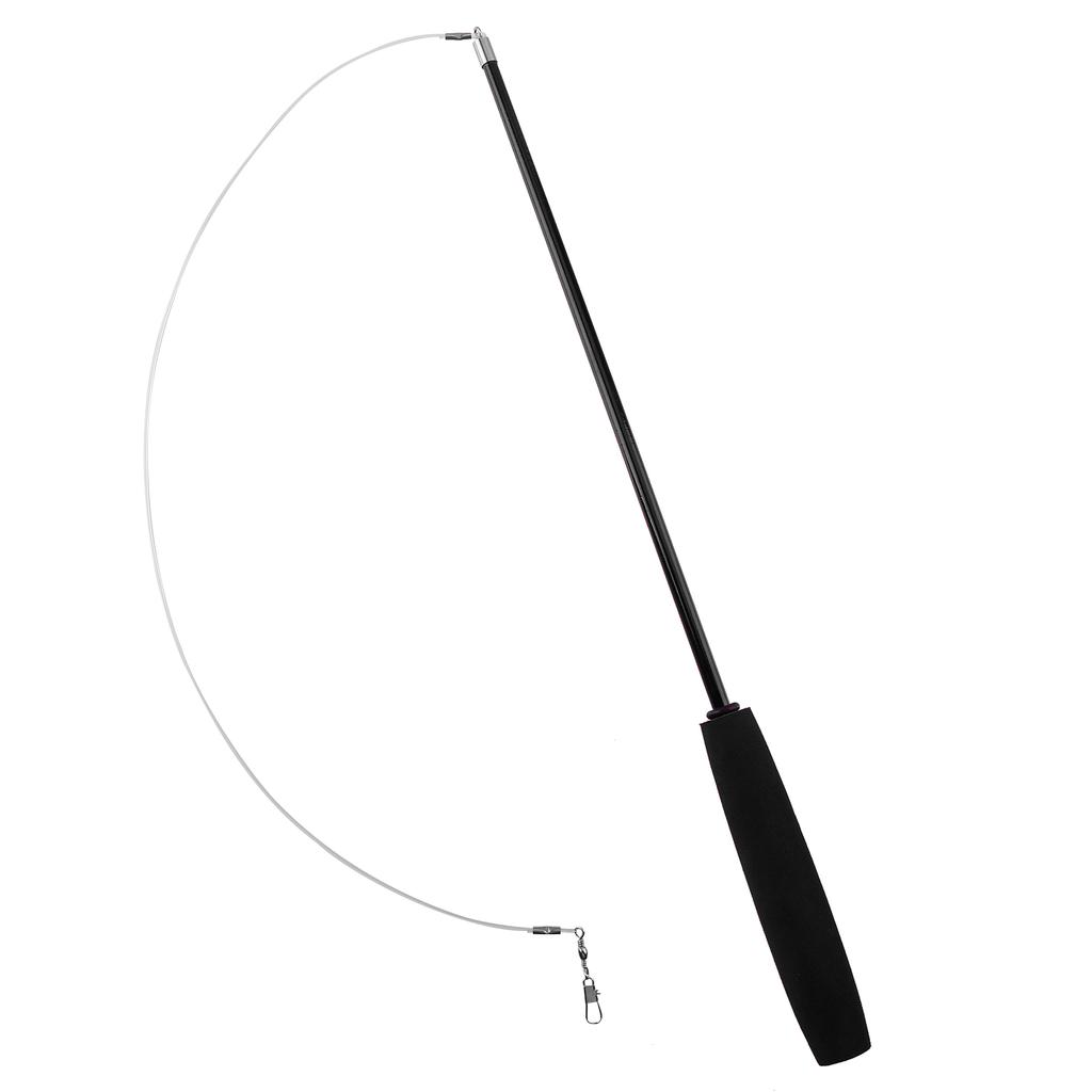 Смешная дразнилка-удочка для ловли, трехсекционная телескопическая, смешная кошачья палочка, сменная, многофункциональная для игр в помещении или упражнений