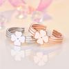 High-Grade Four-Leaf Clover Women's Ring Opening Adjustable Fashion Peach Heart Index Finger Ring