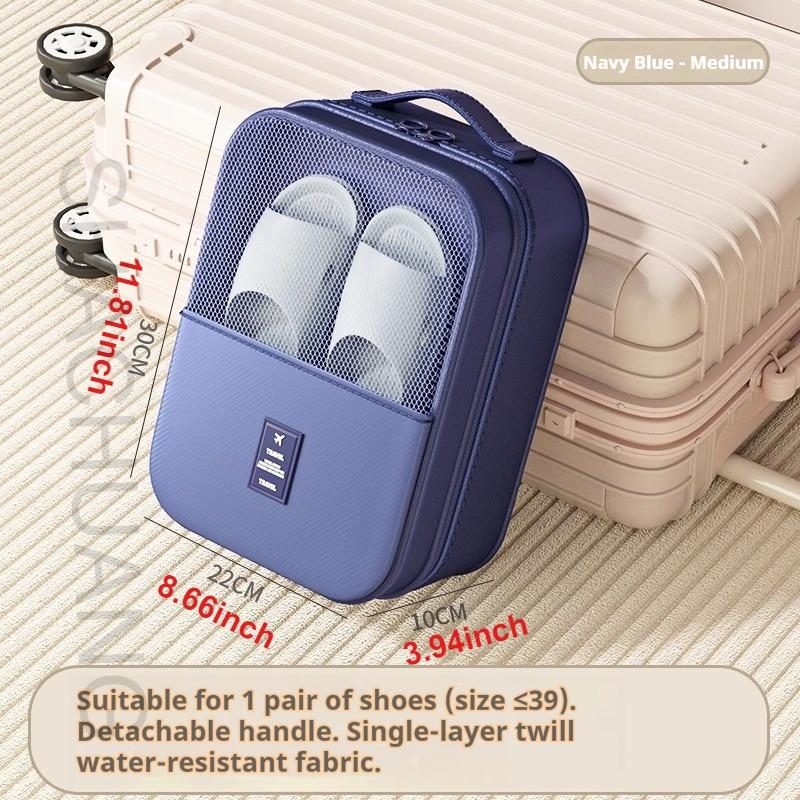 Travel Shoe Organizer Bag Portable 3 Layers Storage Pouch Luggage Accessory for Outdoor Trips Dustproof Space-Saving Shoe Bag