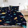 3pcs bedding set Space Adventure Includes 1 Comforter + 2 Pillowcases, Without Pillow Inserts, Soft Comfortable,Bedding Set,a0909041
