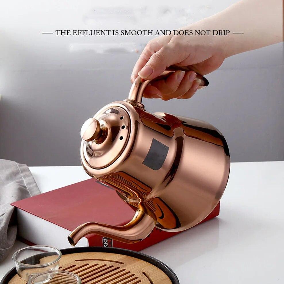 1,5 л/2,0 л чайник из нержавеющей стали для ресторана, бытовой заварочный чайник с ситечком для чая, чайник для индукционной плиты, цветочный чайник