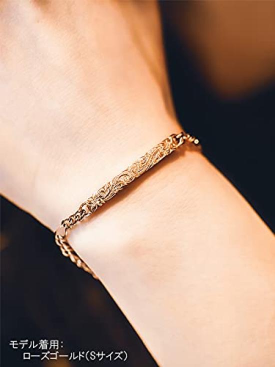 [Алоха локахи] Браслет Hawaiian Jewelry Aloha Lokahi, Хирургическая нержавеющая сталь, Розовое золото, Розовое золото, Дизайн с узором из плюмерии.