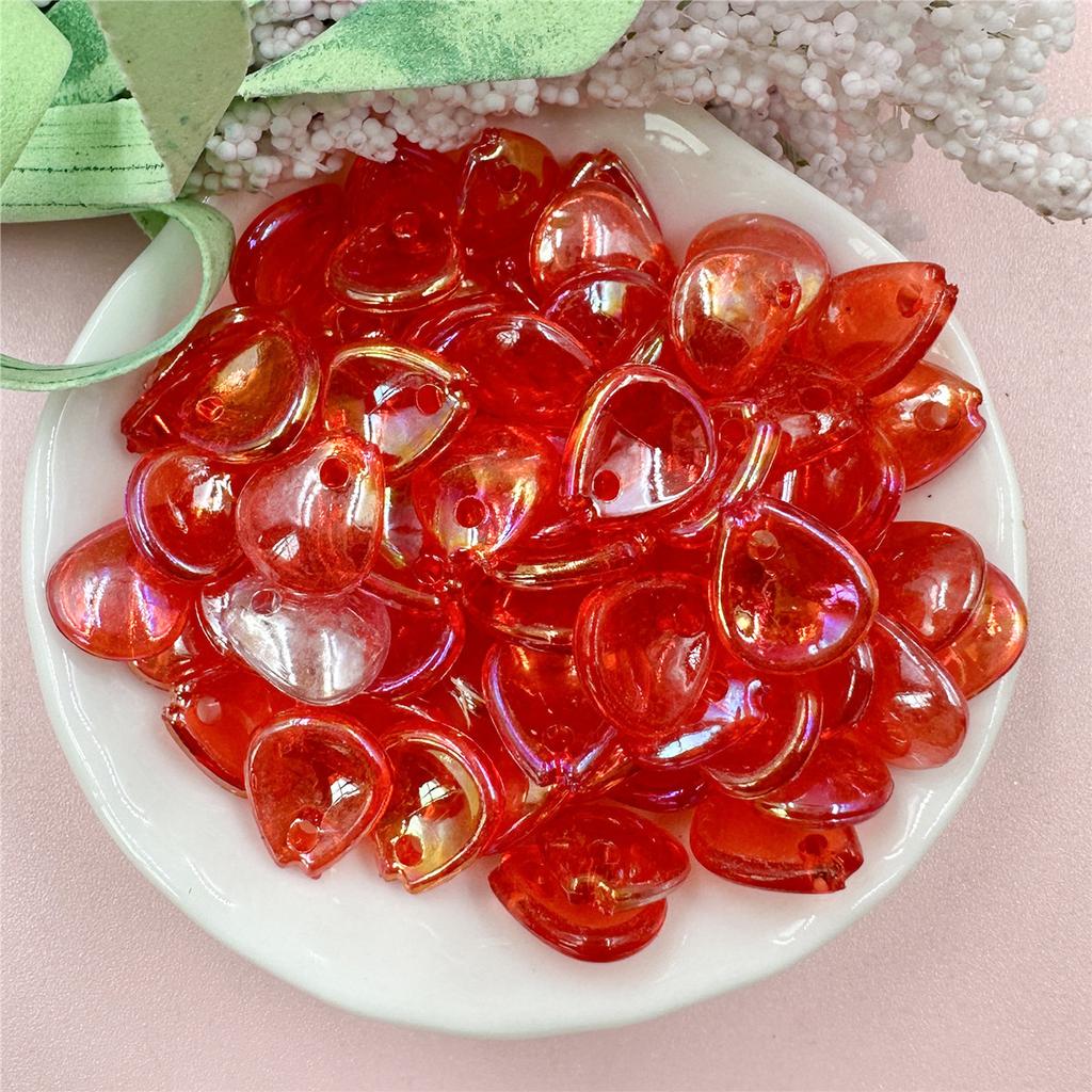 High Quality Creative Accessories 100pcs Acrylic DIY Bouquet Petal Loose Beads Fashion Necklace Bracelet Beading Material 10.8*12.4mm