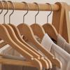 5PCS/10PCS/20PCS/30PCS Solid Wood Hangers Wooden Clothes Hangers Seamless Wood Clothes Hangers