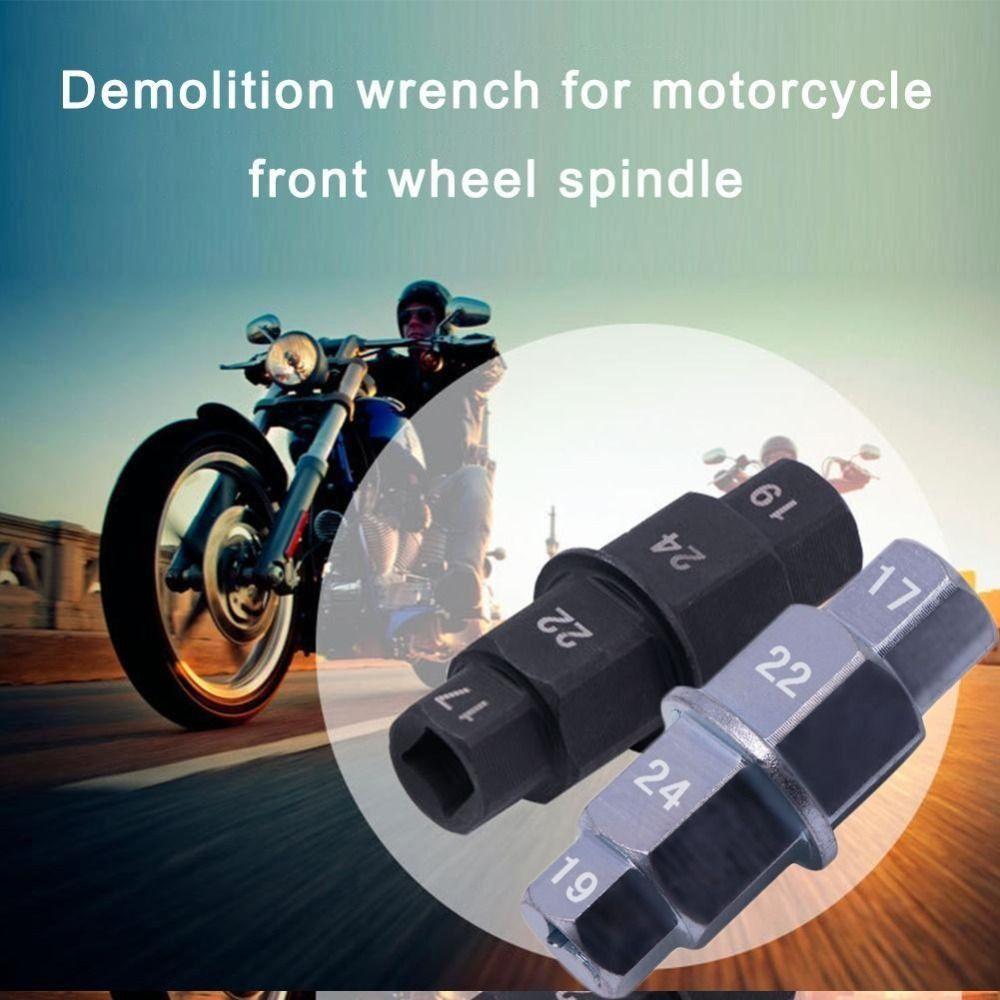 17 19 22 24mm Front Wheel Axle Removal Tool 4-In-1 Repair Wrench Durable Hex Key Socket