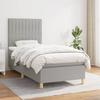 3142465 vidaXL Divan Bed with Mattress Light Grey 90x200 Cm Fabric