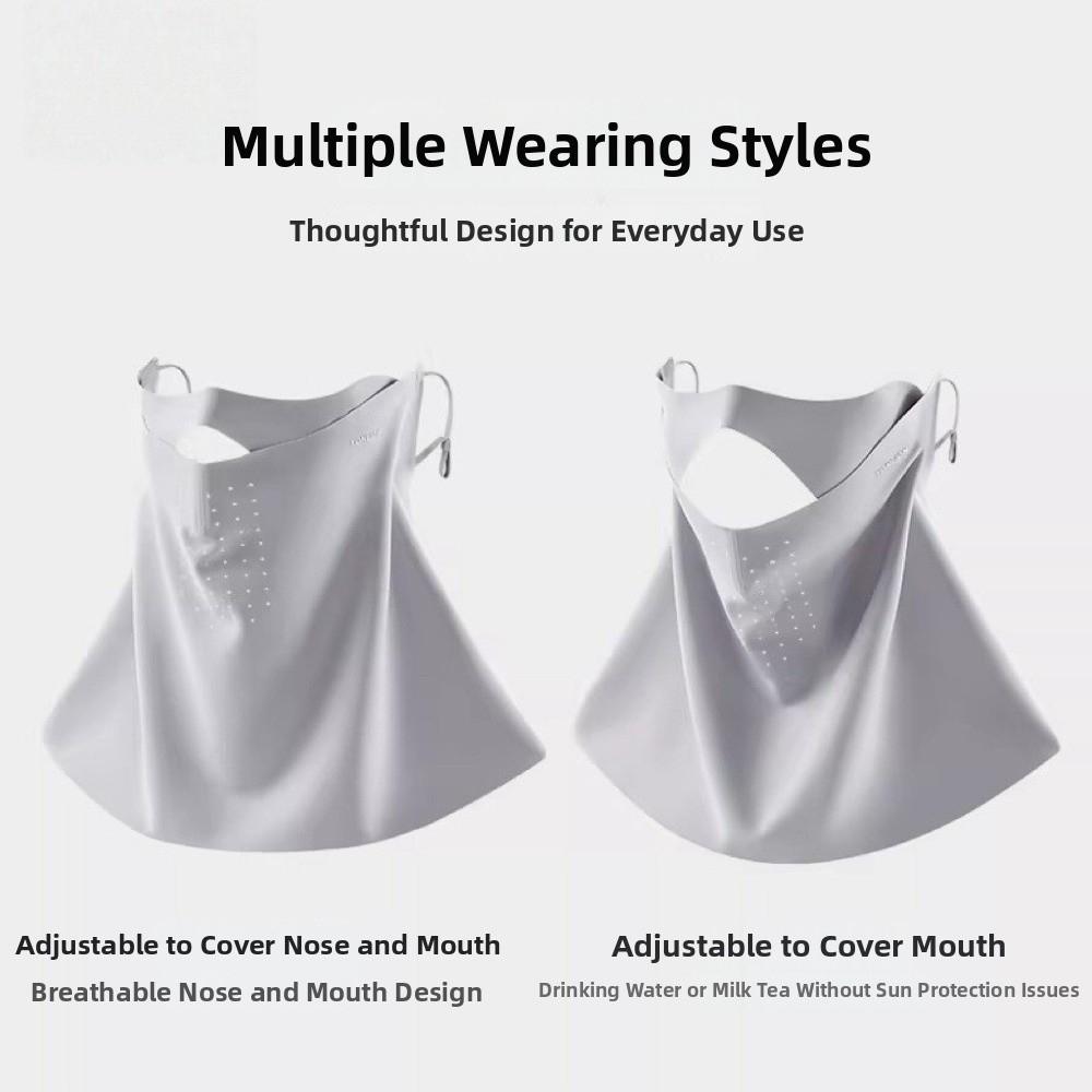 Cabin-style New Sunscreen Face Shield for Women Summer Thin Neck-protecting Sunshade UV-proof Breathable Cycling Mask