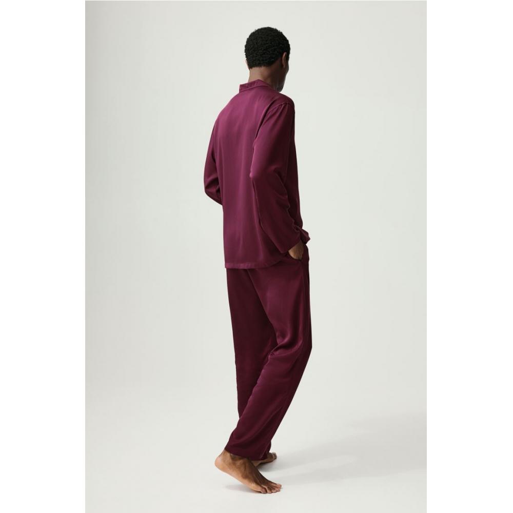 HM pajaMa рубашка брюки темно-красный