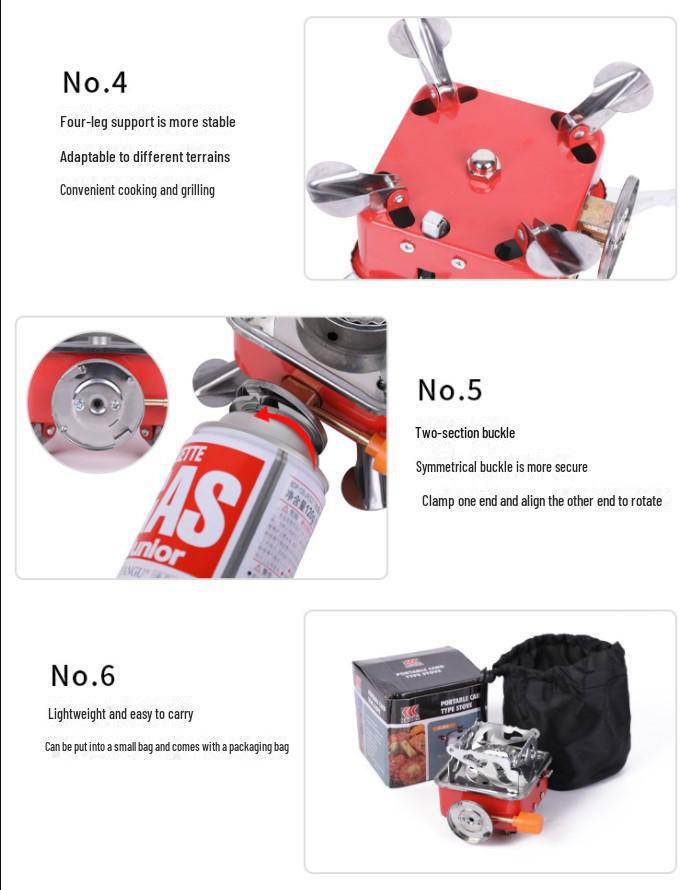 Портативная складная мини-газовая плита - компактная походная печь для пикников