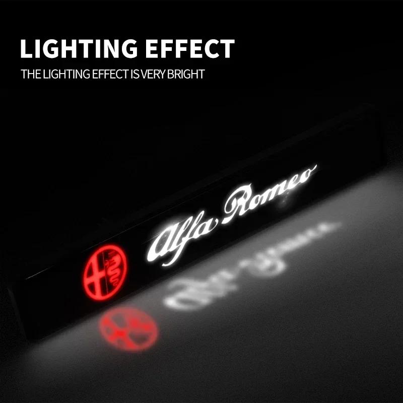 Car Stickers For Alfa Romeo 1Pcs Car Front Hood Grille Emblem Badge Decorative LED Light For Alfa Romeo Giulia Stelvio MiTo Giul