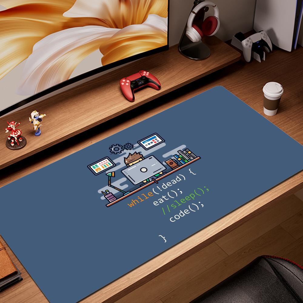 Python Programmer Eat Code Sleep Mouse Pad Printing Computer Mens Anime Gaming Table Carpet Gamer Play PC Keyboard Desk