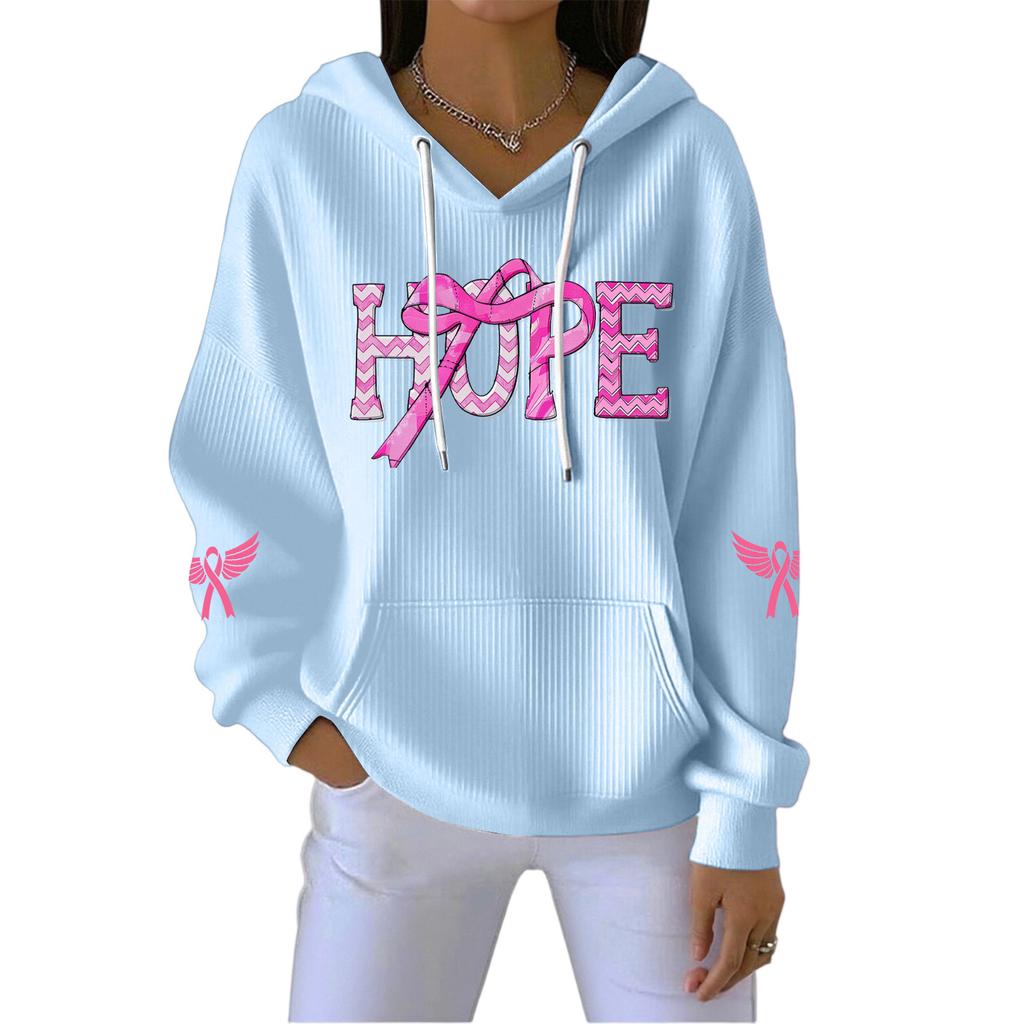 Женская мода Повседневный пуловер с принтом ангела Спортивная толстовка с длинным рукавом