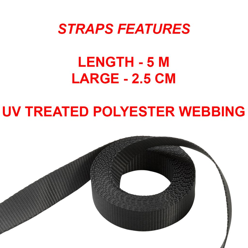 Master Lock TÜV Certified Ratchet Strap with S Hooks, 500 x 2,5 cm