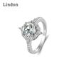Классическое кольцо Lindon из медного сплава с цирконием, женские ювелирные изделия, свадебный подарок для вечеринки