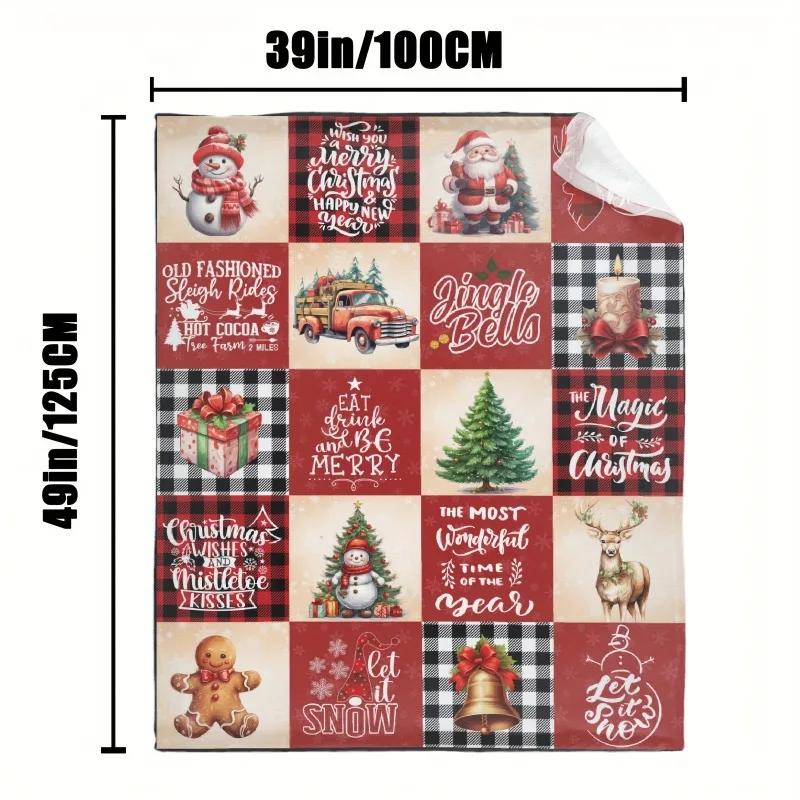 Уютное фланелевое рождественское одеяло, мягкий тканый плед на все времена года, идеальный подарок для мальчиков, девочек, сыновей, дочерей и празднования дней рождения