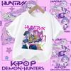 Детская футболка KPOP Охотники на демонов, свитшот с мультяшным принтом для девочек и мальчиков, повседневная одежда для малышей, мода для лета
