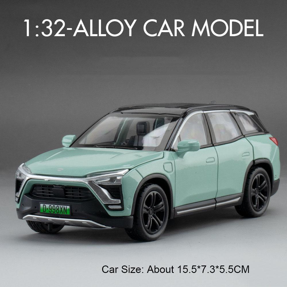 1:32 LI L9 NIO ES8 Model Toy Cars Alloy Diecast Sound Light Doors Opened Pull Back Exquisite Interior Decoration for Kids Gifts