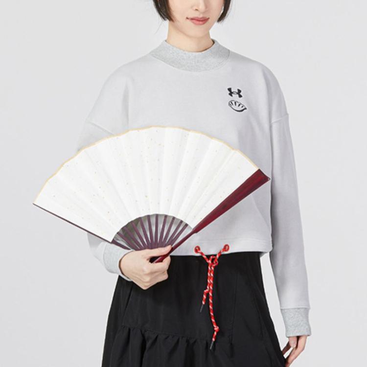 Under Armour Новая весенняя коллекция с принтом логотипа, повседневная свободная толстовка, женские топы, серый цвет 1374532-592