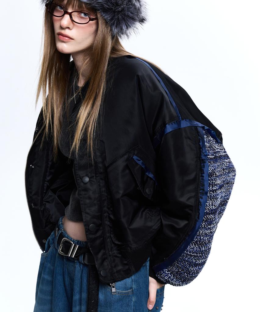 Rssc Knit Mixed Ma-1 Jumper - Black