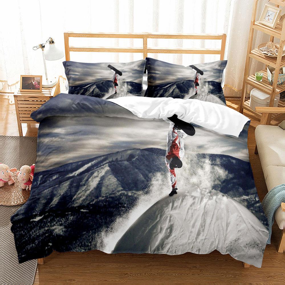 Комплект пододеяльника Mountain Ski Extreme UK Односпальный Двуспальный Queen Full King Size Pkm Комплект постельного белья